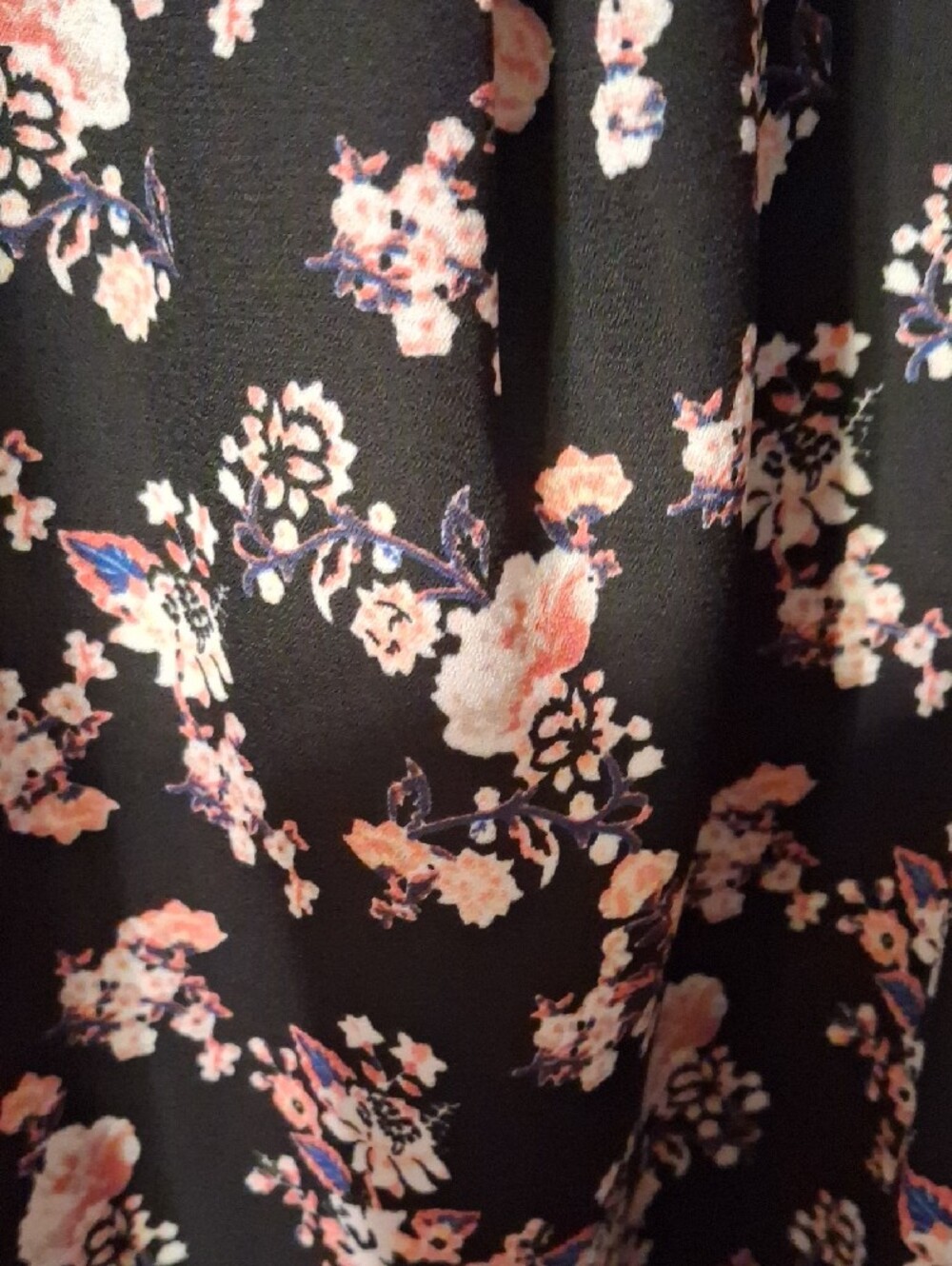Maurices Coral Lace-Shoulder Cardigan Over Floral Tank - Picture 2 of 8